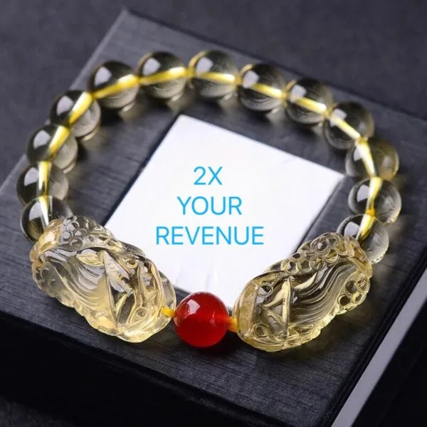 Double Pixiu Citrine Bracelet