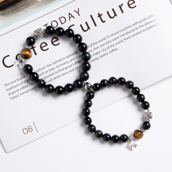 Obsidian Couple Bracelets