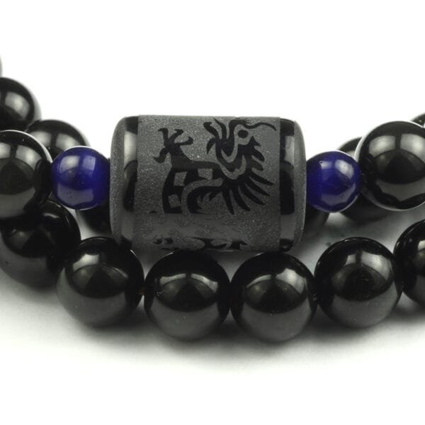 Phoenix Dragon Rainbow Obsidian Bracelet