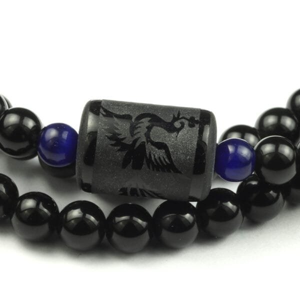 Phoenix Dragon Rainbow Obsidian Bracelet
