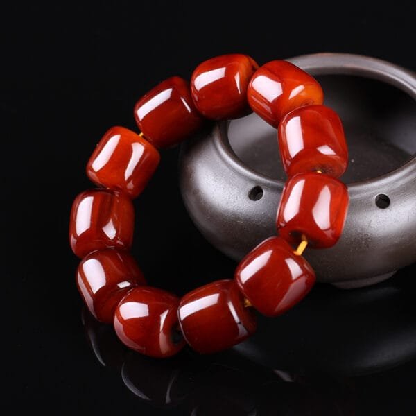 Tibetan Yak Bone Mala Bracelet, Buddhist Beads Bracelet, Handcrafted Spiritual Energy Beads,  Perfect for Meditation - Image 3