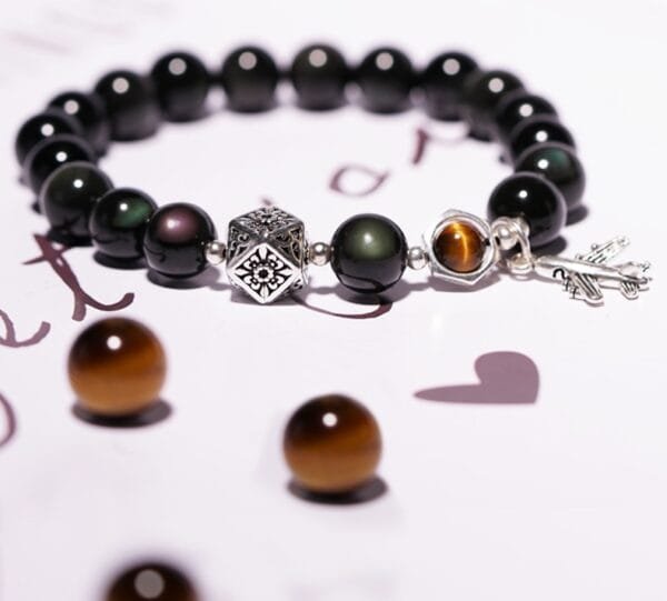 Black Obsidian Couple Bracelets