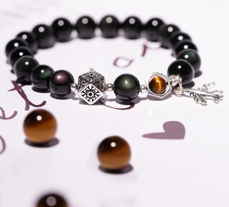 Black Obsidian Couple Bracelets