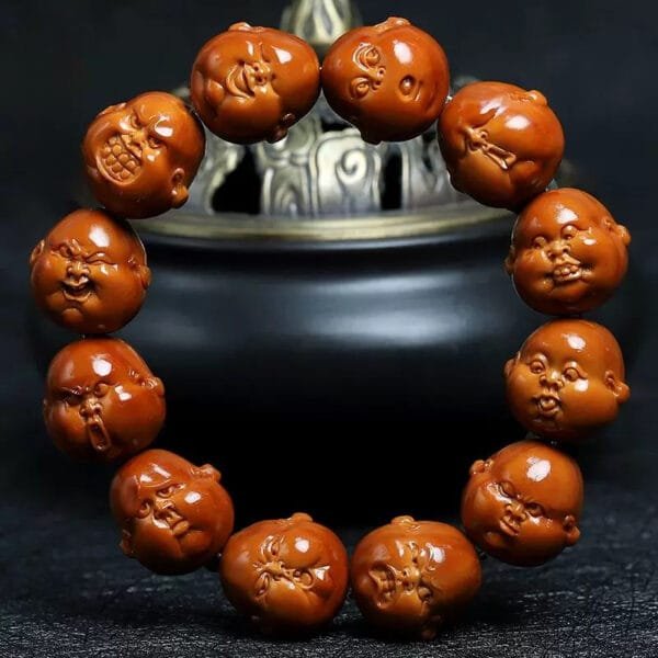 Olive Pit Beads Bracelet