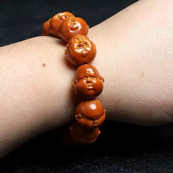 Olive Pit Beads Bracelet