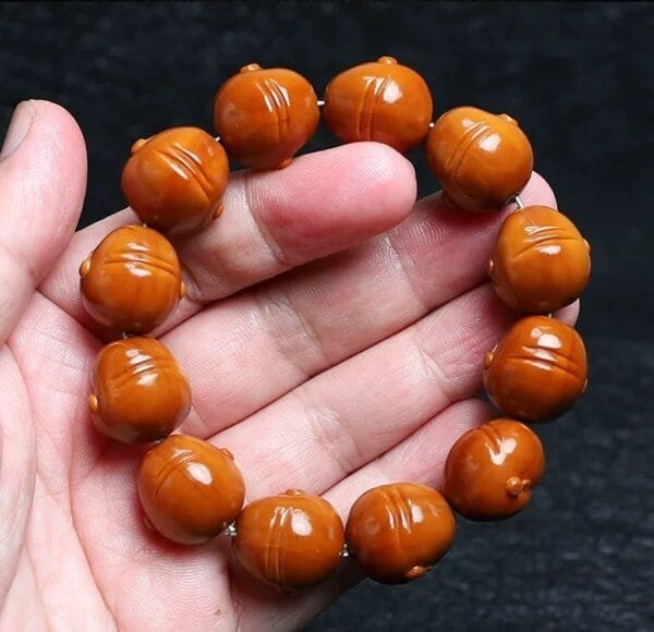 Olive Pit Beads Bracelet