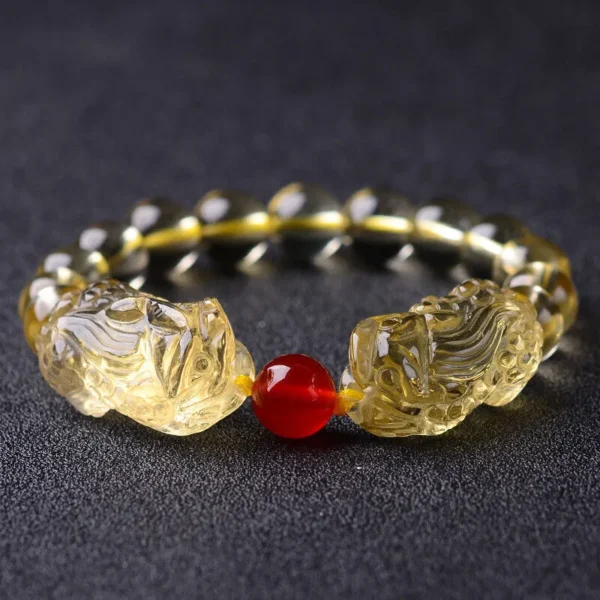 Pixiu Citrine Crystal Bracelet