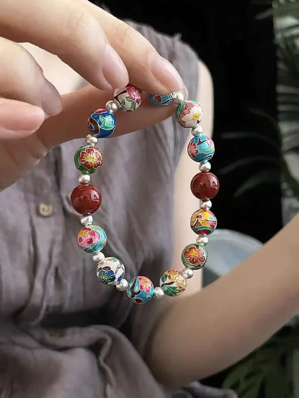 Twelve Flower Crystal Bracelet