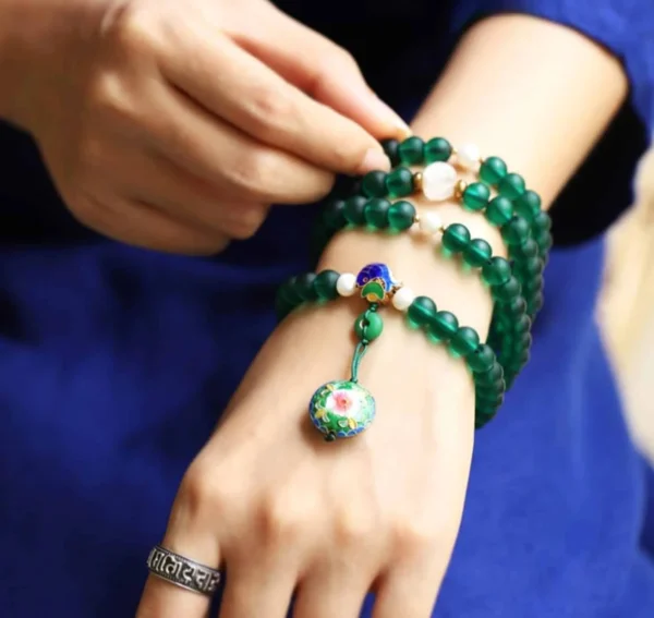 Nepal Liuli Glass Bead Bracelet
