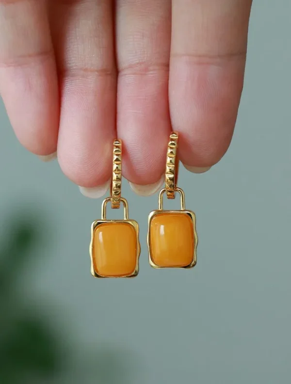 Amber Drop Earrings​