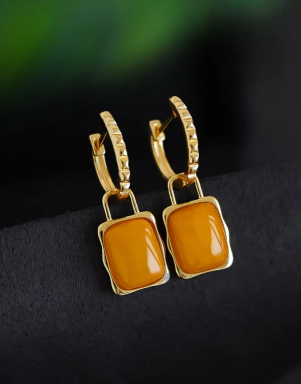 Amber Stud Earrings
